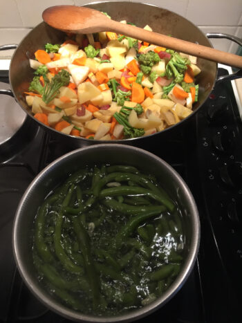 poêlée d' automne de 9 légumes du jardin